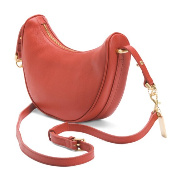 MONCRIEF LONDON Leather Half Moon Shoulder Bag - Picture 4 of 4